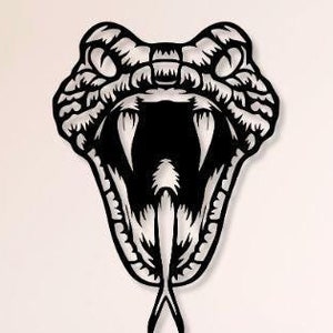 Snake Dxf Svg Png-bestanden Viper Serpent Wall Art Cut-bestand voor Cnc Plasma Laser Glowforge Cricut