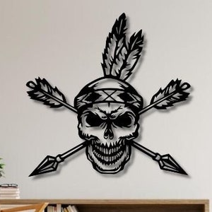 Skull Indian Dxf , Svg , Png , Files , Indians , Skull , Arrow , Arrows , American , Native , Cut , File , For , Cnc , Plasma , Laser
