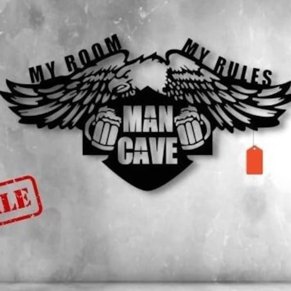 Man Cave Dxf , Svg, Png , Files , Man Cave Svg , Workshop , Garage , Man Cave Wall Sign , For Cnc , Laser , Plasma , Cricut , Glowforge