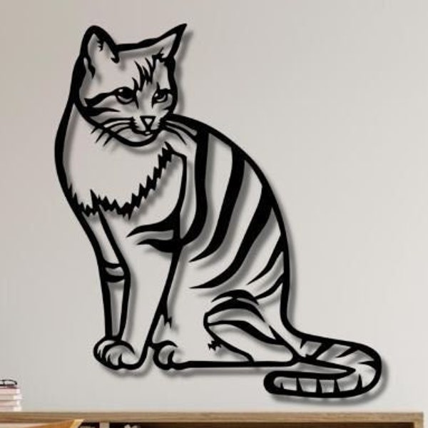 Cat Dxf , Svg , Png , Files , Cat , Wall , Art , Cut , File ...