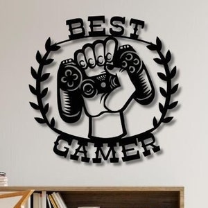 Best Gamer Dxf , Svg , Png , Files , Wall art , Gamer , Game , Man Cave , Room , Area , Zone , Cut , For Cnc , Laser , Plasma , Glowforge