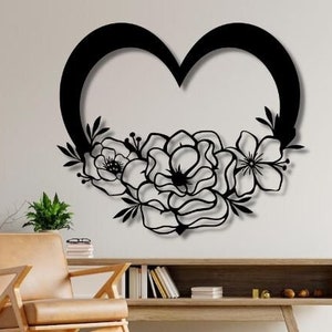 Flores de coração Dxf, Svg, Png, Arquivos - Amor, Coração, Flor, Floral, Dxf, Svg, Arquivo de corte, Para CNC, Laser, Plasma, Glowforge
