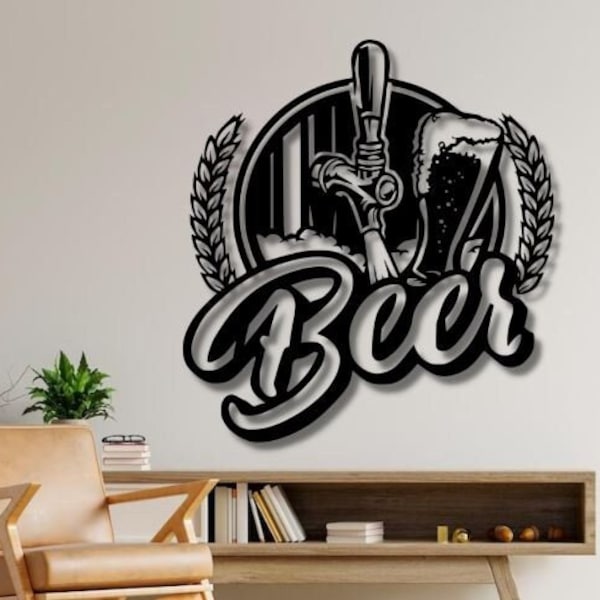 Bière Dxf, Svg, Png, Fichiers, Mur, Art, Fichier, Bière, Tonneau, Robinet, Fontaine, Dxf, Svg, Découpe, Pour, Cnc, Laser, Plasma