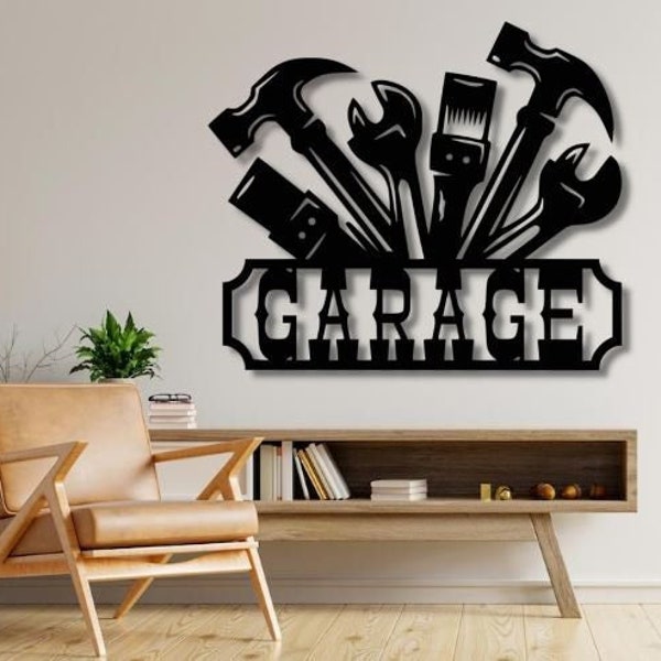 Garage Sign Dxf , Svg , Png , Files , Garage , Dad , Hobby , Sign , Repair , Handwork , Wall , Art , cut , For , Cnc , Plasma , Glowforge