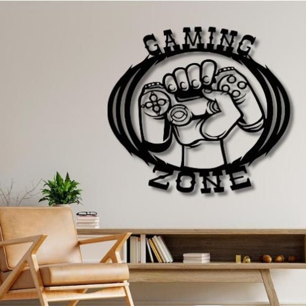 Gaming Zone Dxf , Svg , Png , Files , Gamer , Laser cut , Wall art , Gaming , Zone , Room , Area , dxf , Svg , For Cnc , Laser , Plasma