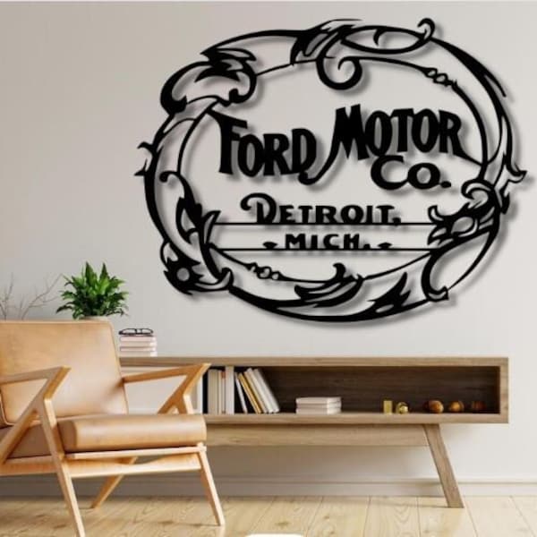 Ford Dxf , Svg , Png , Files , Ford , Motor , Detroit , Vintage , Old , Sign , Retro , Cut , File , For , Cnc , Plasma , Laser , Glowforge