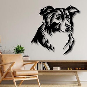 Border Collie Dxf , Svg , Png , Files , Dog , Face , Border , Collie , Head , Wall , Art , Cut , File , For , Cnc , Plasma, Laser