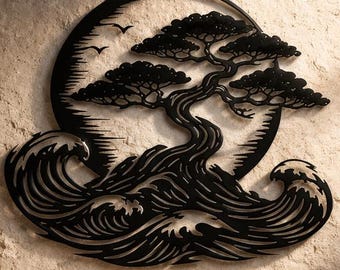 Bonsai Tree Dxf Svg Png Files Wall Art Cut File For Cnc Laser Plasma Cricut
