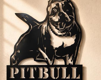Bulldog Pitbull Laser Cut Dxf Glowforge Svg Xtool File Wall Art