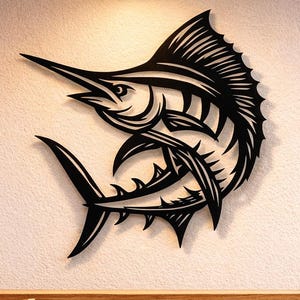 Blue Marlin Svg Dxf Png Files Marlin Fish Vector Art For Cnc Laser Plasma Cricut