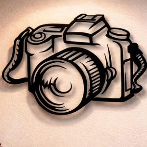 カメラ用メタルウォールアートファイル、CNCレーザーカット（SVG、DXF、PNG）
