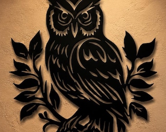 Owl Svg Dxf Png Files Metal Wall Art Design, CNC Laser Cut Files
