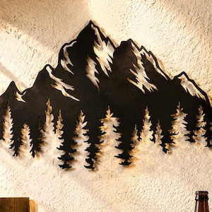 Mountain Scene Svg Dxf Png Files  Wall Art, Forest Nature Cut Files