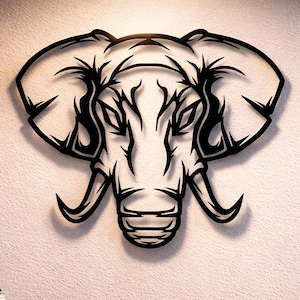 Elephant Dxf Svg Png Files Elephants Wall Art Cut File For Cnc Plasma Laser Glowforge Cricut Xtool