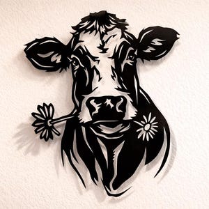 Archivos de corte de flor de vaca: archivos vectoriales DXF, SVG y PNG