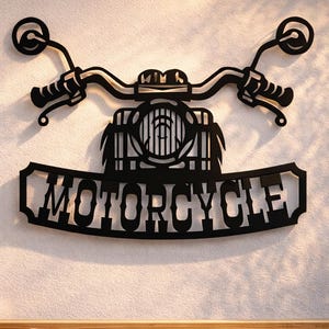Motorcycle Metal Wall Art, CNC Plasma Laser Cut Files (dxf, svg, png)