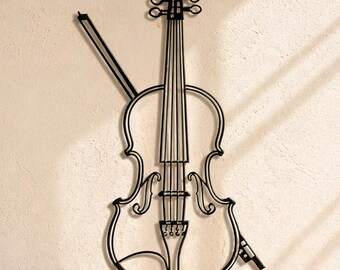 Violin Svg Dxf Png Files Wall Art: Vector Cut File