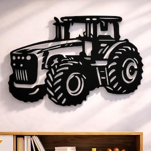 Archivos SVG, DXF y PNG de tractores para decoración de paredes, corte láser CNC.