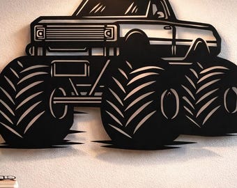 Monster Truck Svg Dxf Png Files  Metal Wall Art, CNC Laser Cut Files