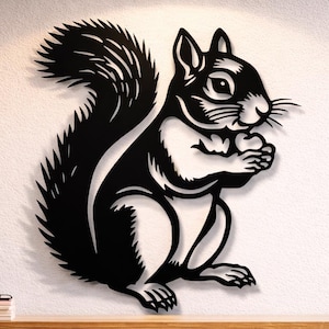 Eekhoorn Svg Dxf Png-bestanden kunst aan de muur, CNC-plasma lasergesneden bestand