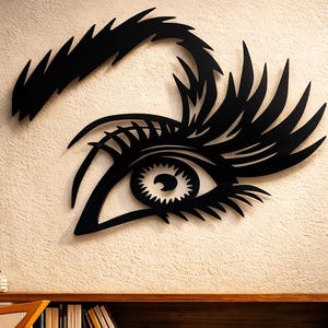 Eye Svg Dxf Png Files Metal Wall Art, Eyelash Eyebrow Design