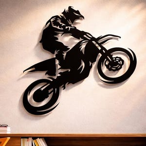 Fichiers d'art mural en métal pour moto, découpés au laser plasma CNC (svg, dxf, png)