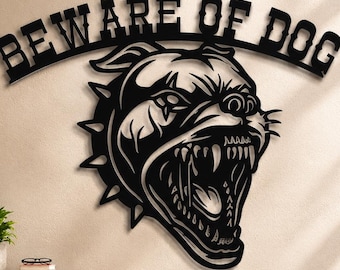 Pitbull Beware Laser Cut File, Wild Dog SVG DXF PNG - Etsy