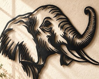 Elephant Dxf Svg Png Files Wall Art Cut File For Cnc Plasma Laser Cricut Glowforge Xtool