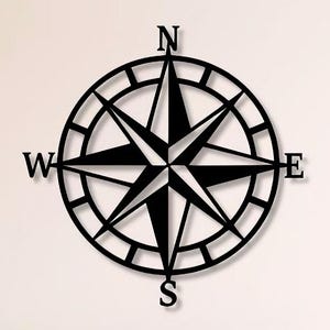Nautikkompass Dxf,Svg, Png, Files, Kompass, Laser-cut, Metalkunst, Rosenkompass,