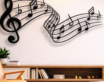 Music Notes Metal Wall Art Files for CNC (svg, dxf, png)