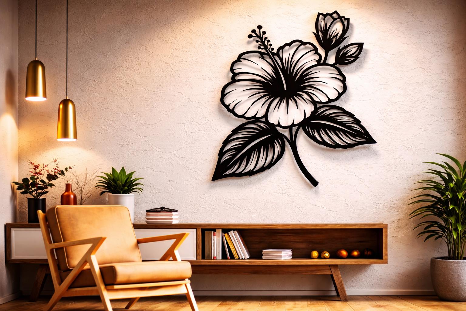 Hibiscus Svg Dxf Png Files Flower Wall Art: Vector Cut File - Etsy