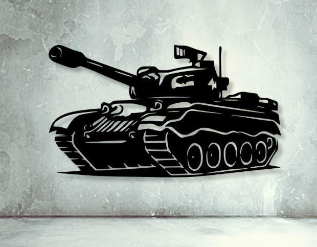 Tank Dxf Svg Png Files Military War Tank Vector Cut File for Cnc Plasma ...