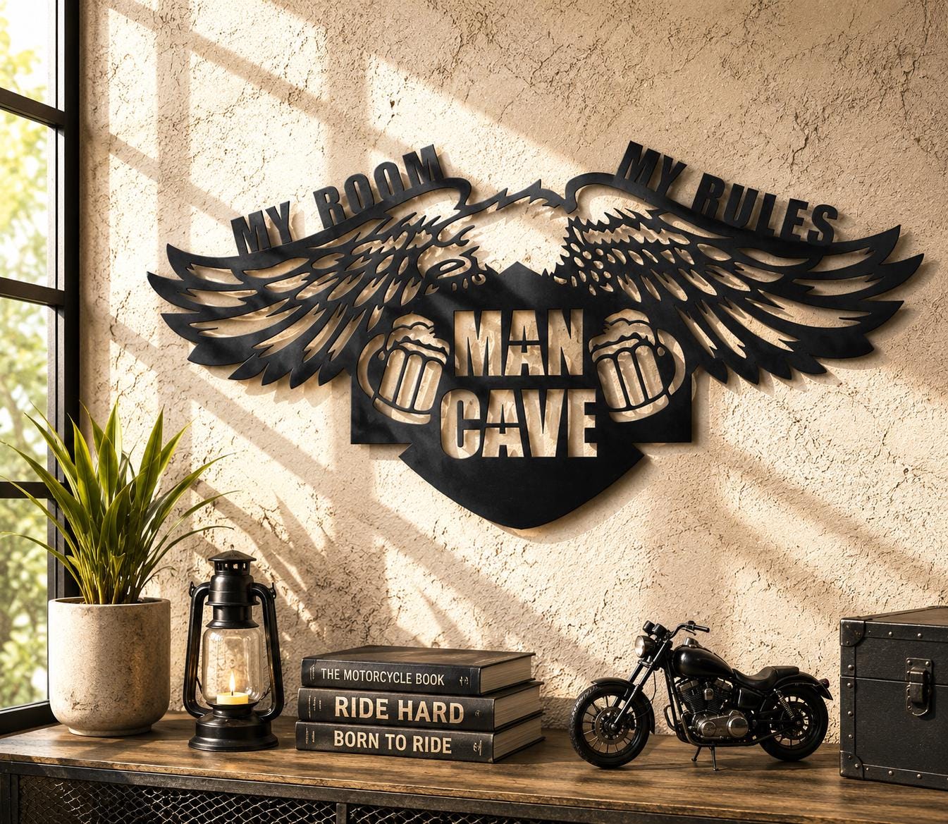 Man Cave Svg Dxf Png Files Wall Art, CNC Laser Cut Files - Etsy