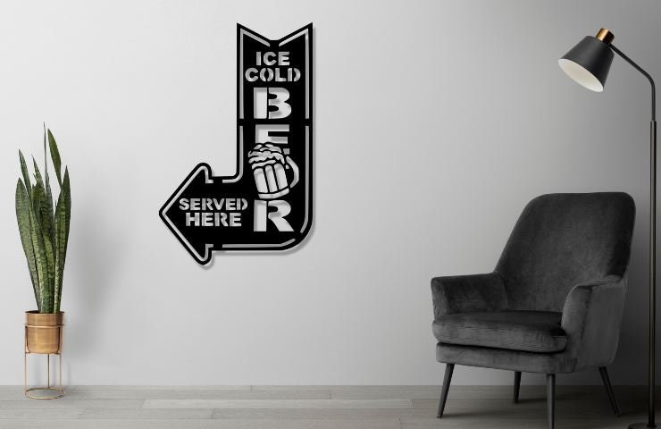 Beer Arrow Sign Cut File (dxf, Svg, Png), CNC Plasma Laser Glowforge ...
