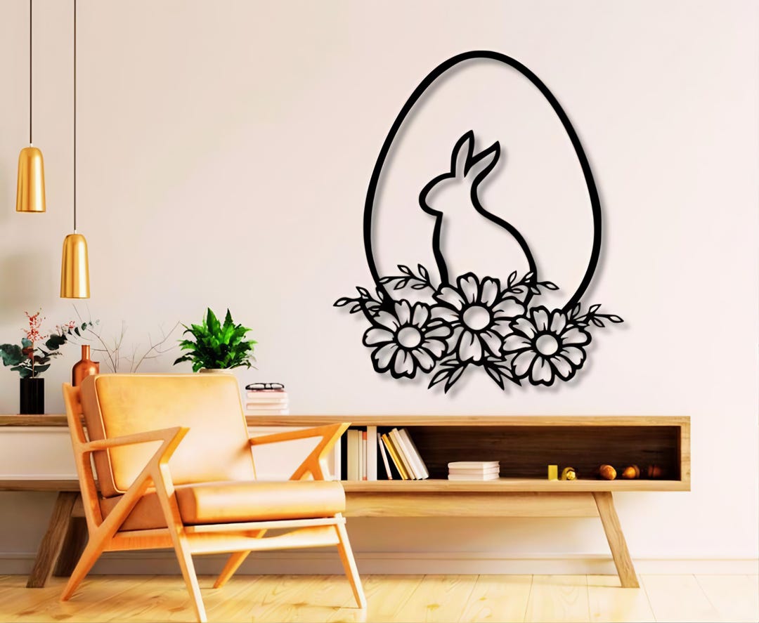 Easter Dxf Svg Png Files Easter Bunny Flowers Vector Cut File for Cnc ...