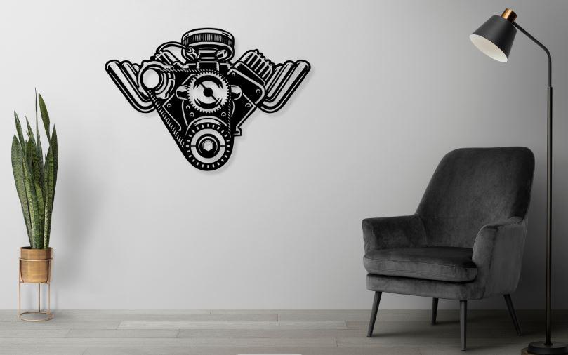 Hot Rod Engine SVG DXF PNG Files Motor Vector Art for Cnc Plasma Laser ...