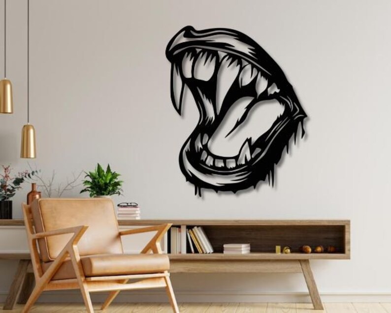 Boca de monstruo Dxf Svg Png Archivos Monstruo Boca - Etsy México