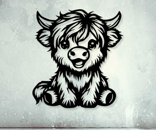 Highland Dxf Svg Png Files Vector Art Cut for Cnc Plasma Laser Cricut ...