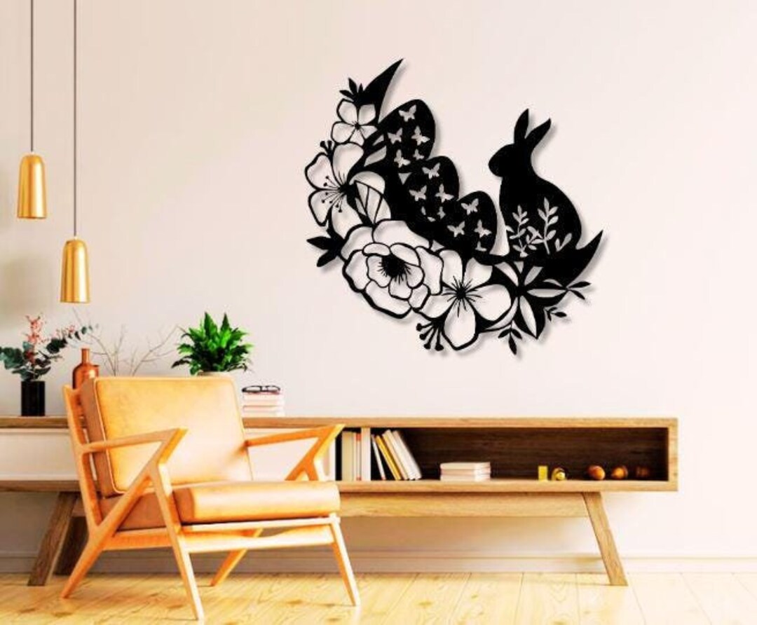 Easter Spring Dxf Svg Png Files Bunny Flowers Eggs Vector Cut File for ...