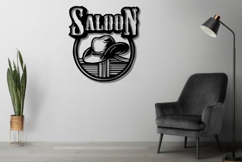 Saloon Dxf Svg Png Files Laser Cut Cowboy Design - Etsy