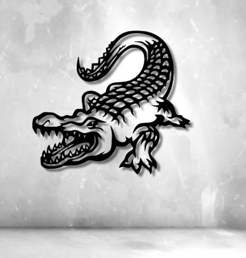 Alligator Dxf Svg Png Files Metal Wall Art Files, CNC Laser Cut - Etsy