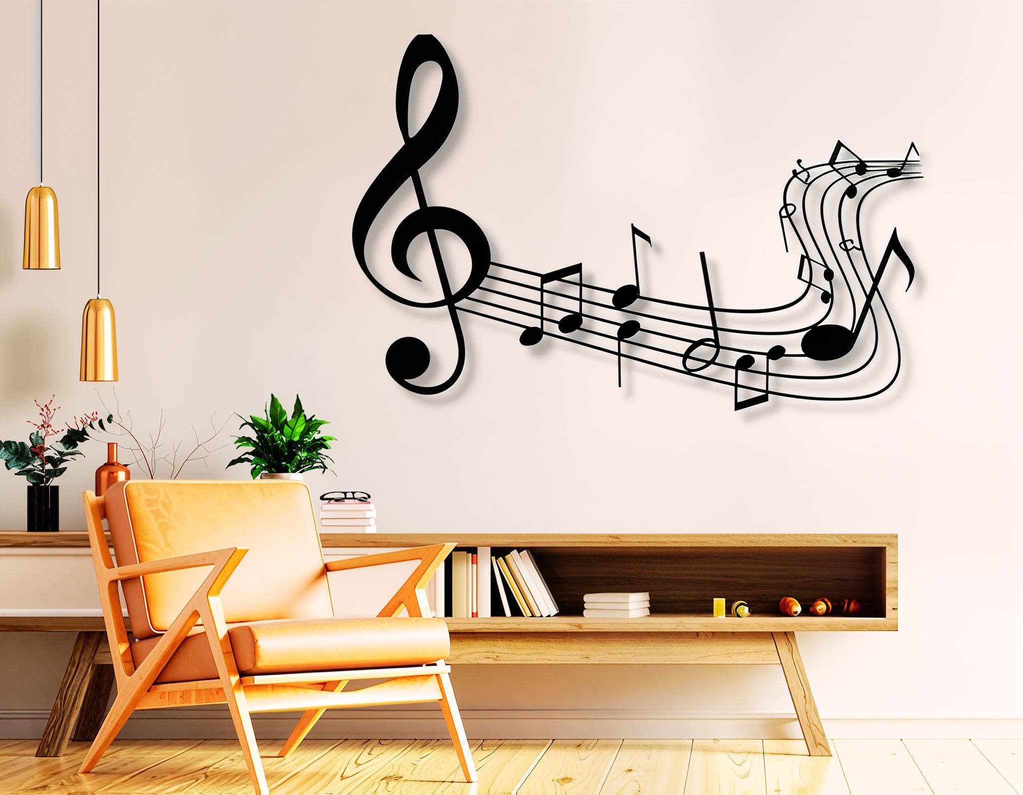Music Notes Dxf Svg Png Files Music Design Wall Art Cut Vector for