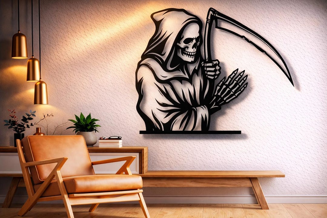 Grim Reaper Svg Dxf Png Files Wall Art Files, CNC Laser Plasma Cut - Etsy