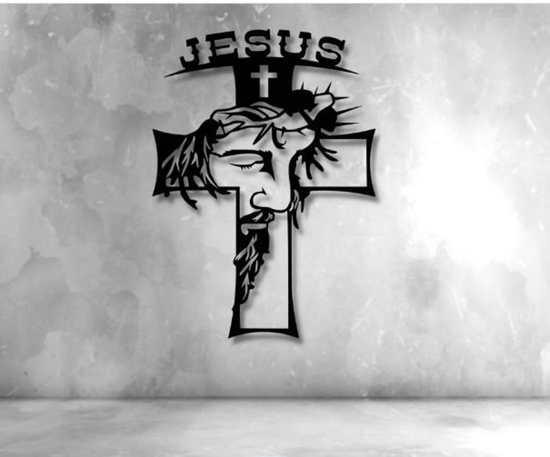 Jesus Cross Svg Dxf Png Files Wall Art, Christian Laser Plasma Cricut ...