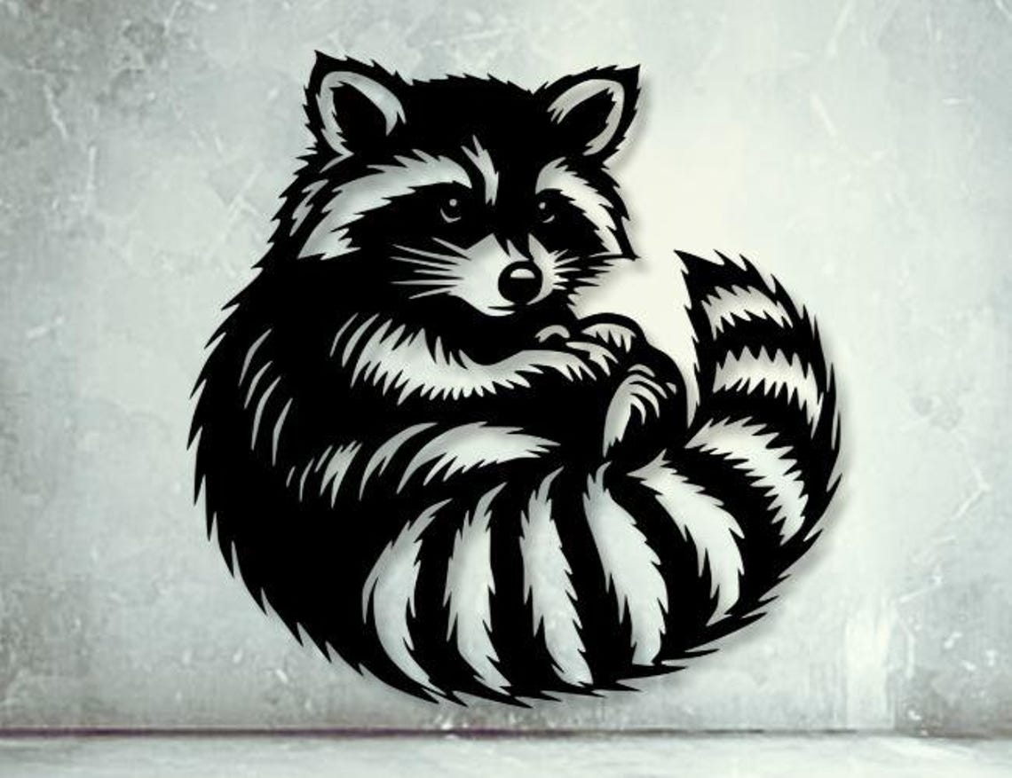 Racoon Wall Art Cut File: Dxf Svg Png for CNC Laser Cricut - Etsy