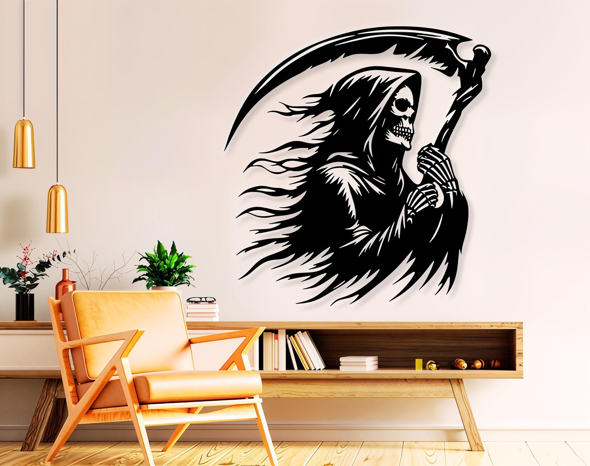Grim Reaper SVG DXF PNG Files Horror Vector Art File for Cnc Plasma ...