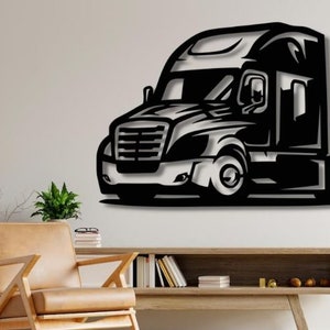 Semi Truck Dxf , Svg , Png , Files , Wall , Art , File , Semi , Truck ...