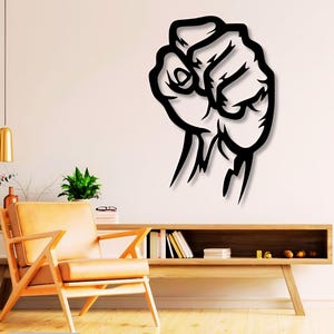 Fist Dxf Svg Png Files , Power , Fight , Force , Bravery , Strong , Powerfull , Wall , Decor , Greed , Resolution , Cut , File , For , Cnc