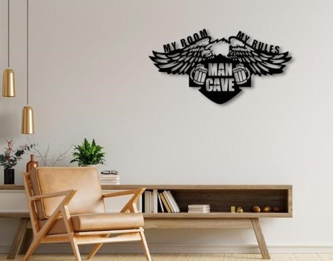 Man Cave Dxf Svg Png Files Man Cave Svg Etsy Canada