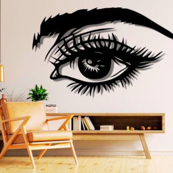 Eye Dxf Svg Png Files , Eye , Eyelash , Eyebrow , Pupil , Wall , Decor , Art , Cut , File , For , Cnc , Plasma , Laser